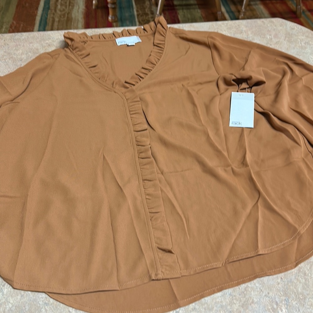 NWT Nordstrom rack blouse xl burnt orange color